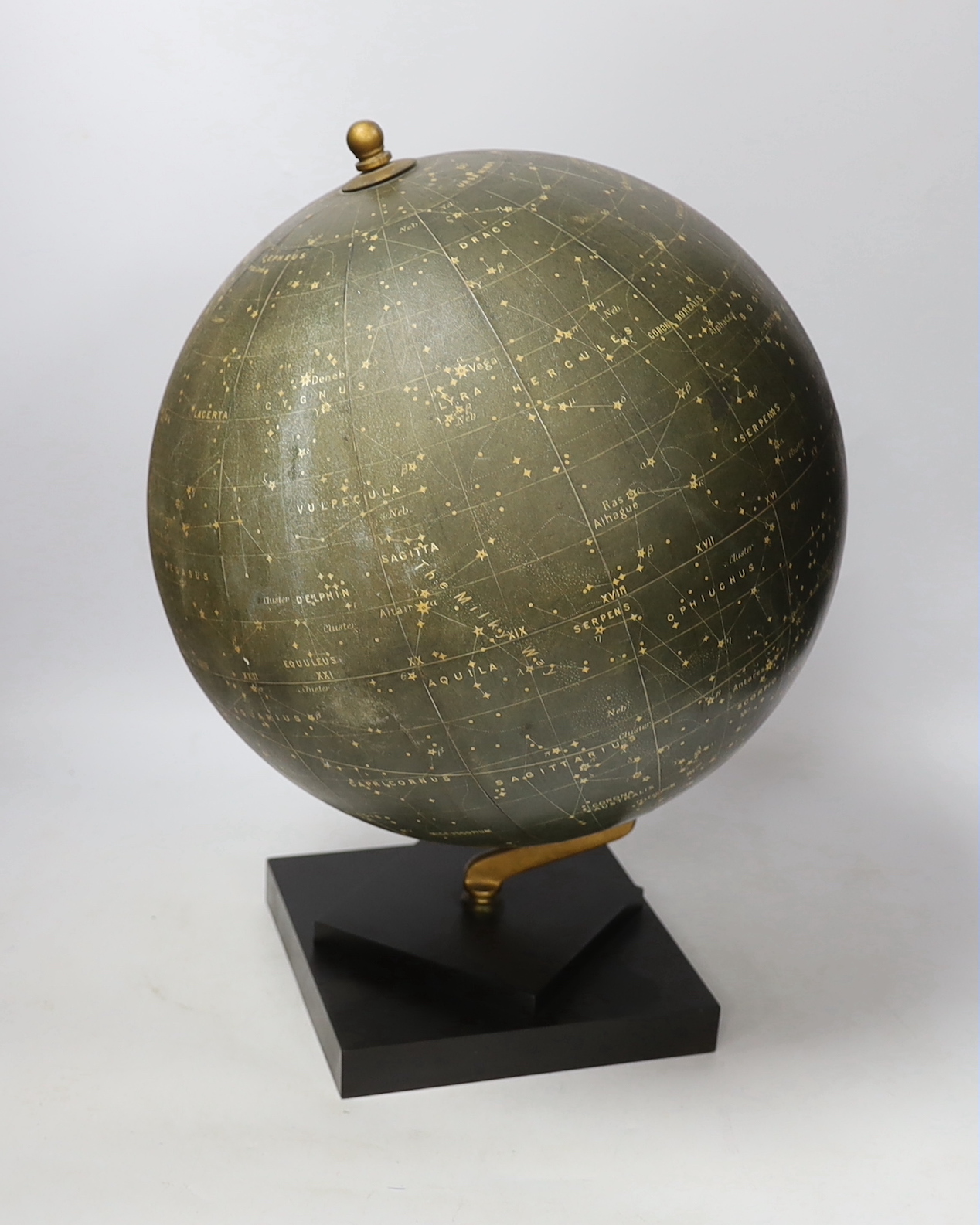 A Philips 12 inch celestial globe on square plastic base, 41cm high